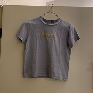 Brandy Melville Blue Flower TShirt - One Size